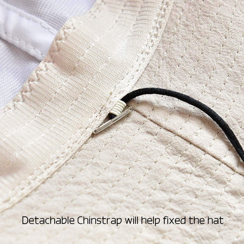 SOMALER Womens Cotton Wide Brim Sun Hats UPF54+ UV Packable Beach Hat Summer Bucket Cap for Travel - Image 3